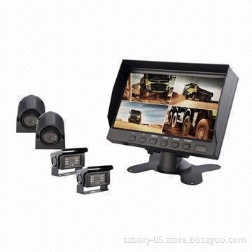 Hot Car Waterproof Cameras with Digital LCD Quad Monitor for Car Rear View System